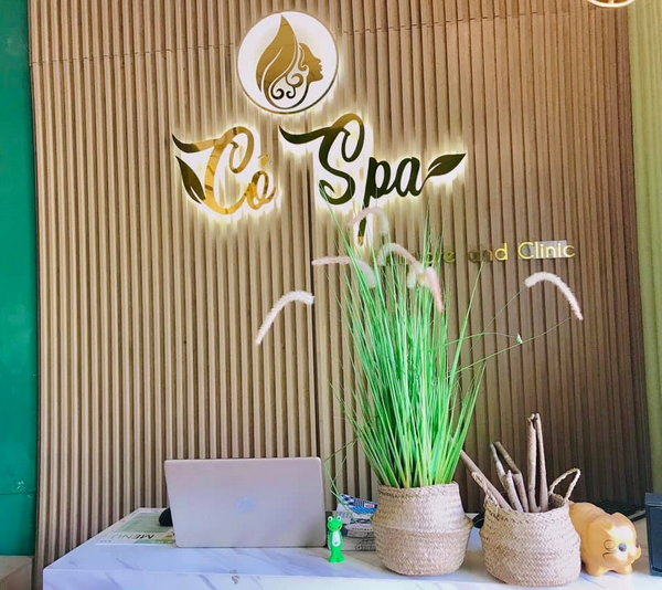 Không gian tại Cỏ Spa mang màu sắc trầm ấm